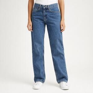 Vintage Silvertab Levis Jeans Womens 5 Short Y2K 1990s Loose Denim Jeans Cotton